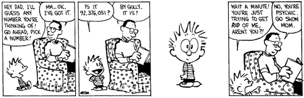 Calvin plays guess the number